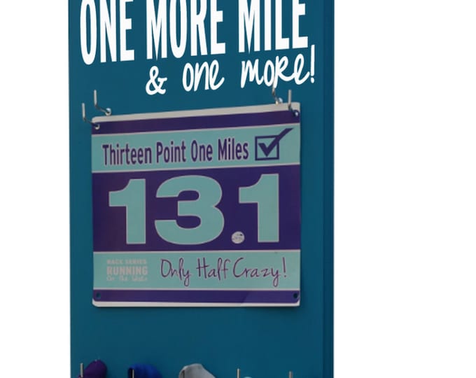 Marathon mom this is for you…One more mile and one more…'till 26.6 or 13.1 is reach. Inspirational running medal and race bib awards