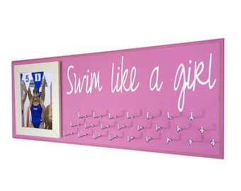 Swimming: Use a award Rack to display your swimming ribbons