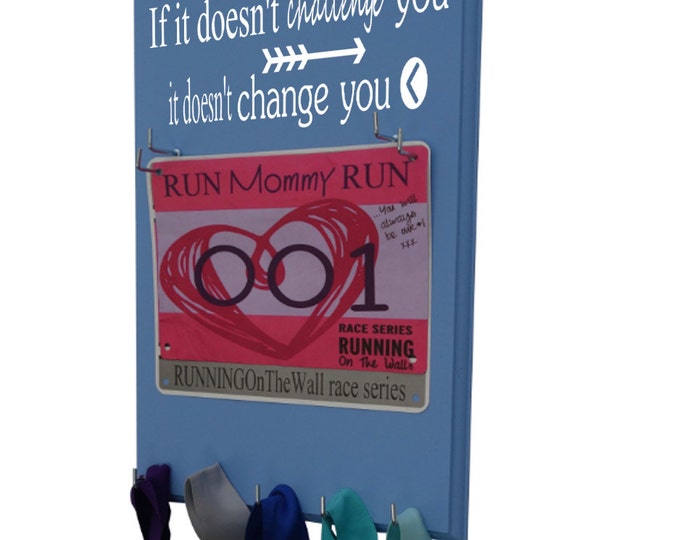 Gifts for runners, A Race Bib Hanger: if it doesn't challenge you it doesn't change you
