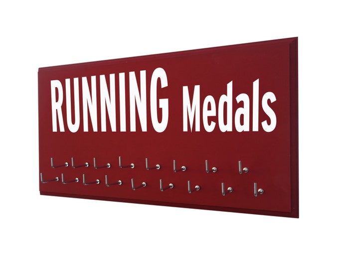 Display your Pride and Joy with Running Medal display, gifts for runners, 5k, 10k, marathons, wooden wall mounted hanger