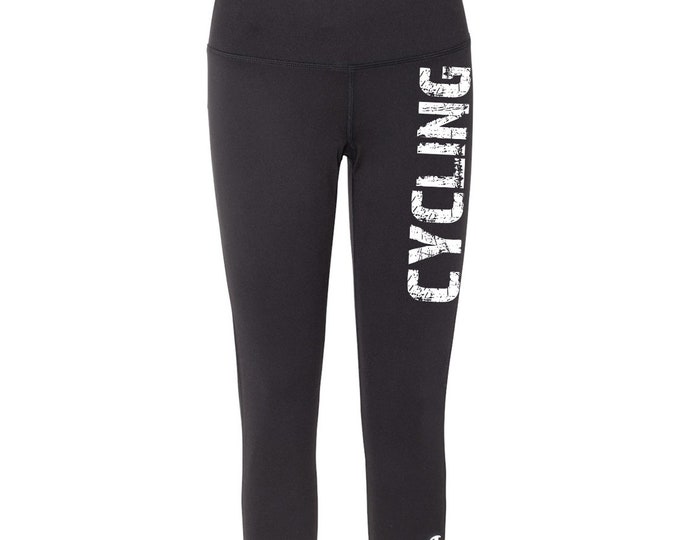Cycling Capris - Black tights for Cyclists- Performance athletic sports wear - Perfect gift for teen