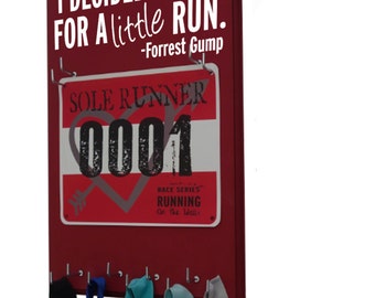 Forrest Gump -  race bib holder and medal hanger - I decided to go for a little run. gifts for marathon runners