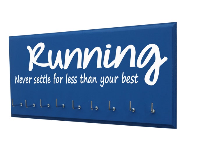 Women's running medals display: for avid runner, Running, Never settle for less than your best, running gifts