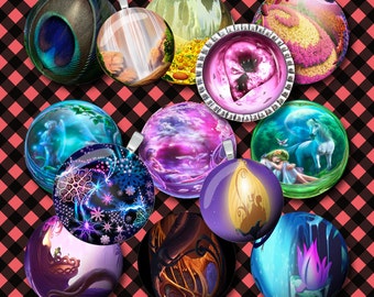 Fantasy Type Scenes 1 inch Circle 300DPI
