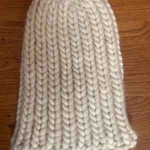 SUPER SOFT 100% MERINO Wool Natural Beanie Cap