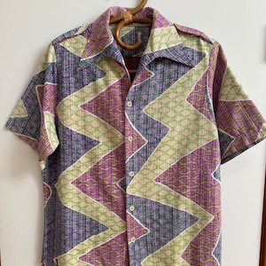 VINTAGE Hawaiian Barkcloth Aloha Shirt Extra Large
