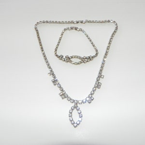 Vintage Rhinestone Necklace/Bracelet Set