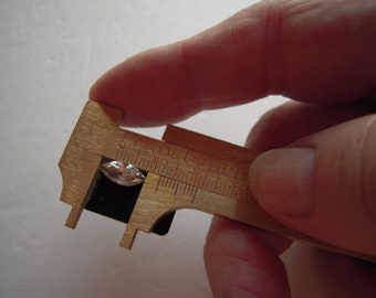 Solid Brass Sliding Calipers With Gem Tray