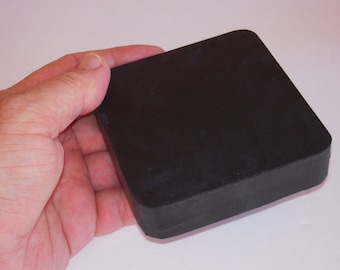 4" Square Hard Rubber Block