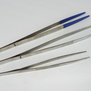 Large Stainless Steel Tweezers---Choice of 8&quot;--12&quot;--12&quot; coated