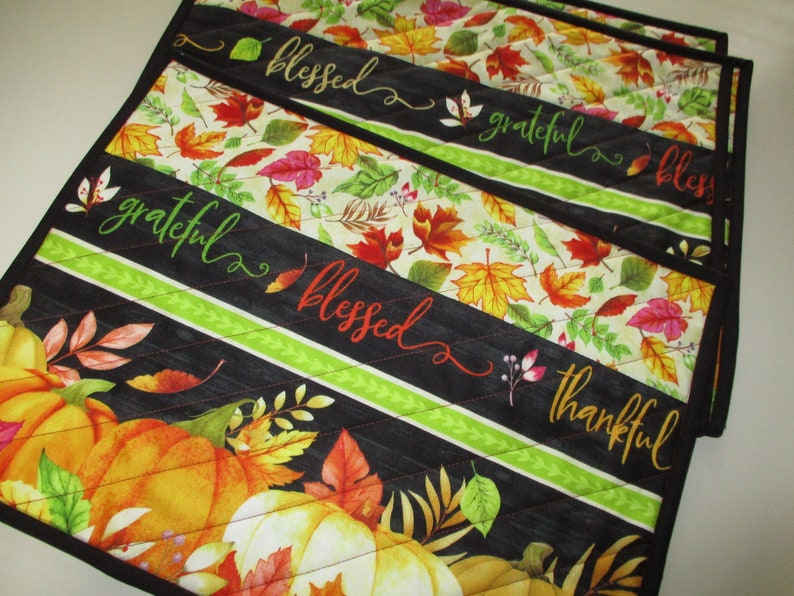 Quilted placemats fall placemats farmhouse placemats country Etsy