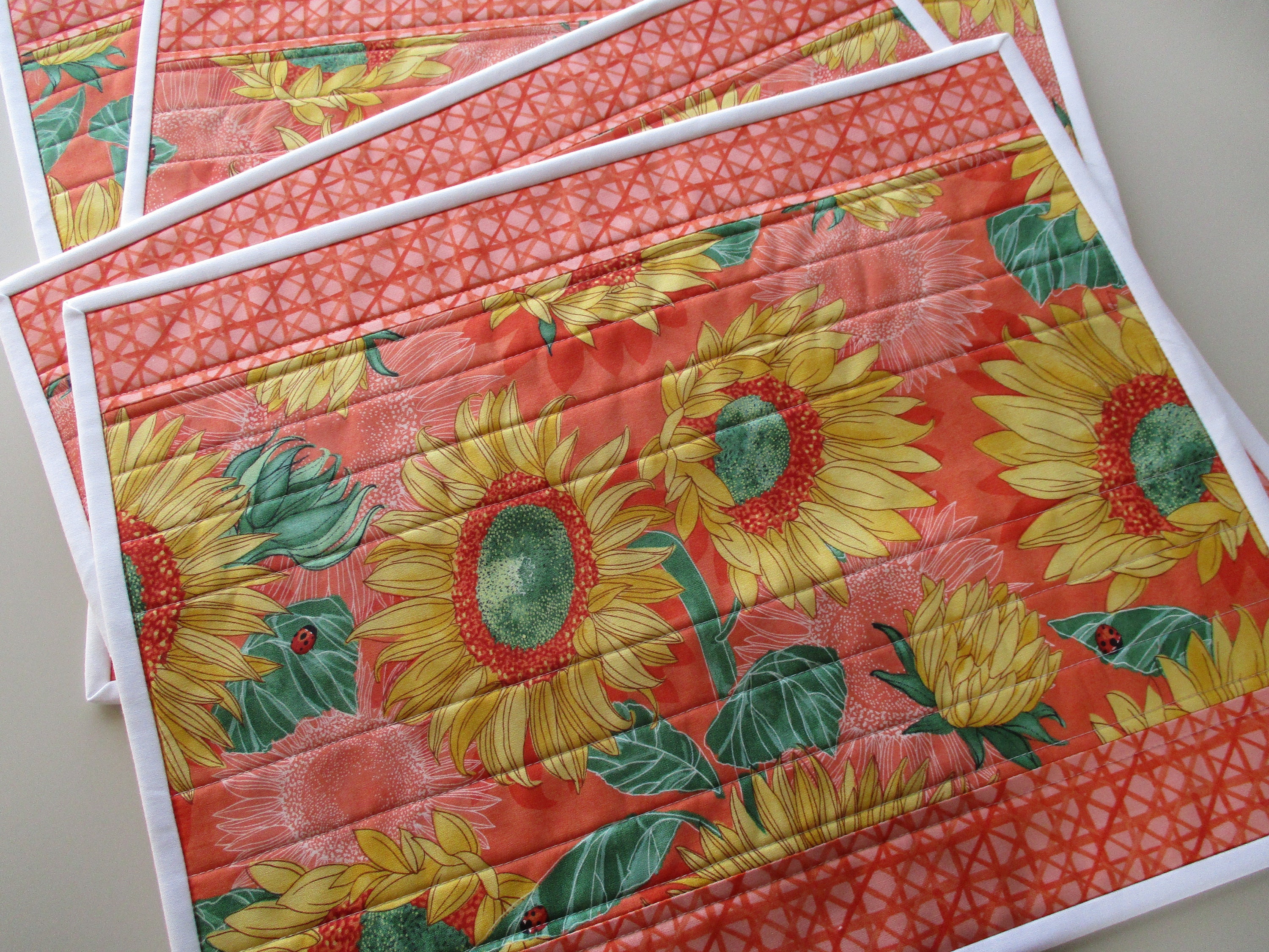 Quilted placemats floral placemats spring placemats cotton Etsy