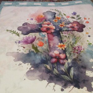 unfinished quilt top cross quilt top watercolor quilt top at the panel quilt top patchwork quilt top quilt ready to quilt