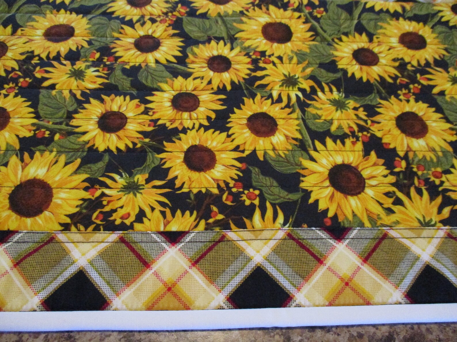 Quilted Table Runner Sunflower Table Runner Sunflower Table Etsy