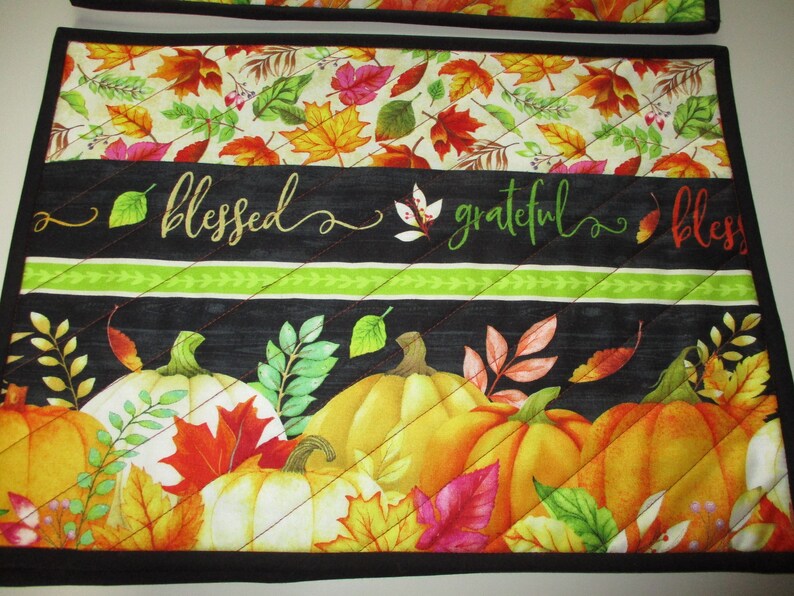 Quilted placemats fall placemats farmhouse placemats country Etsy