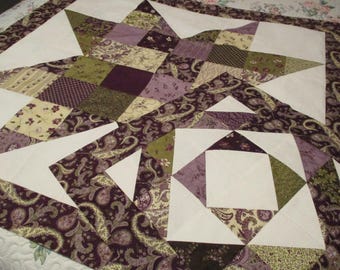 Parte superior de colcha sin terminar y mantel individual, parte superior de colcha de estrellas, parte superior de colcha de retazos, parte superior de colcha moderna, parte superior de colcha para regazo, parte superior de colcha floral