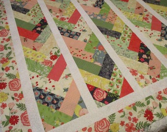 parte superior de colcha sin terminar, parte superior de colcha moderna, parte superior de colcha floral, parte superior de colcha para bebé, parte superior de colcha con trenza francesa, parte superior de colcha hecha a mano, parte superior de colcha para regazo