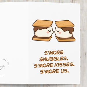 I Love You S’more Every Day Card – Cute S’mores Couple Card – Funny Valentine’s, Anniversary, or Just Because Card for Partner