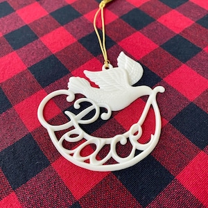 Vintage Lenox Peace Dove Ornament: 1990s Porcelain Christmas Decor