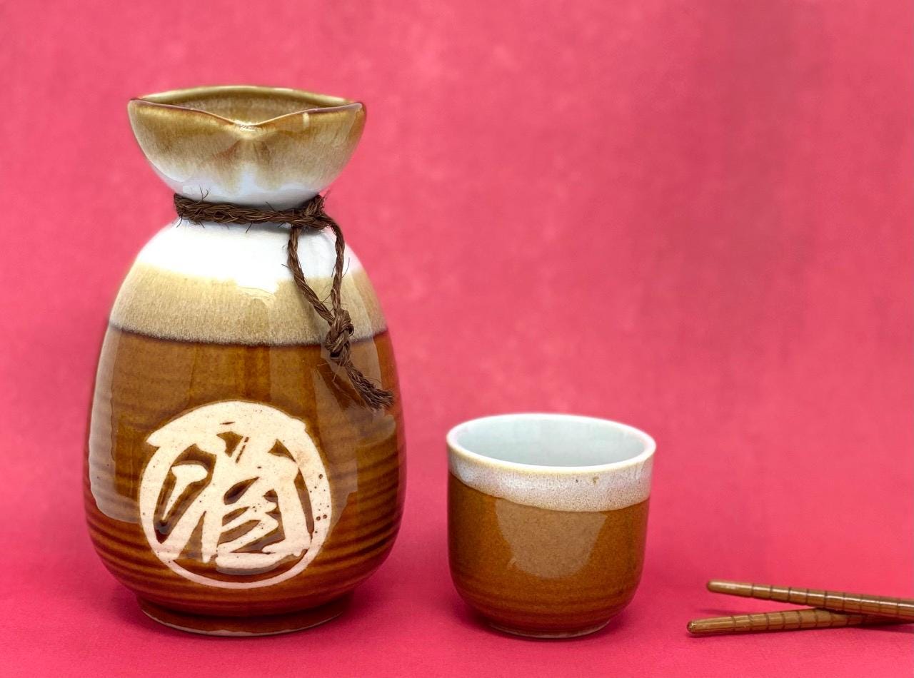 Brown Sake Set - Etsy