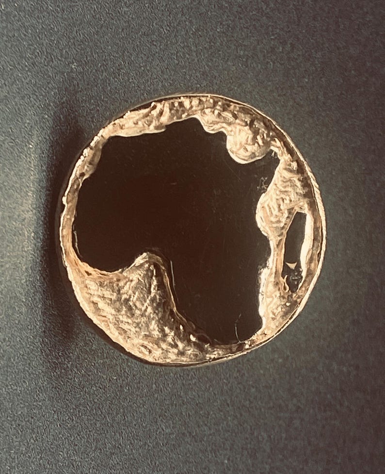 Gold AFRICA Map Ring - Etsy