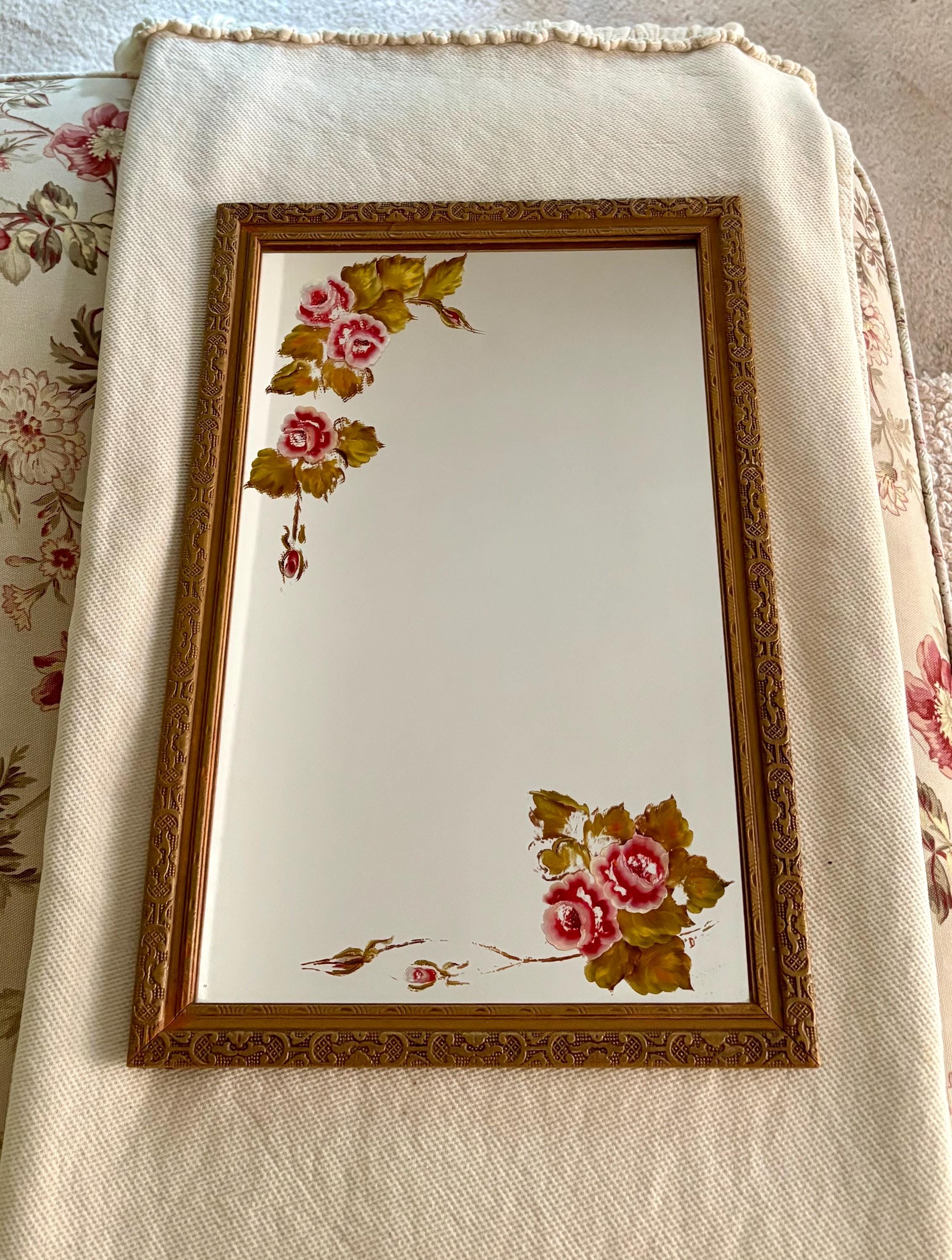 Lovely Art Deco Style Vintage Hand-Painted Mirror - Unique!
