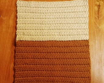 Neutral Colors Ridged Crochet Dishcloth - Ready to Ship