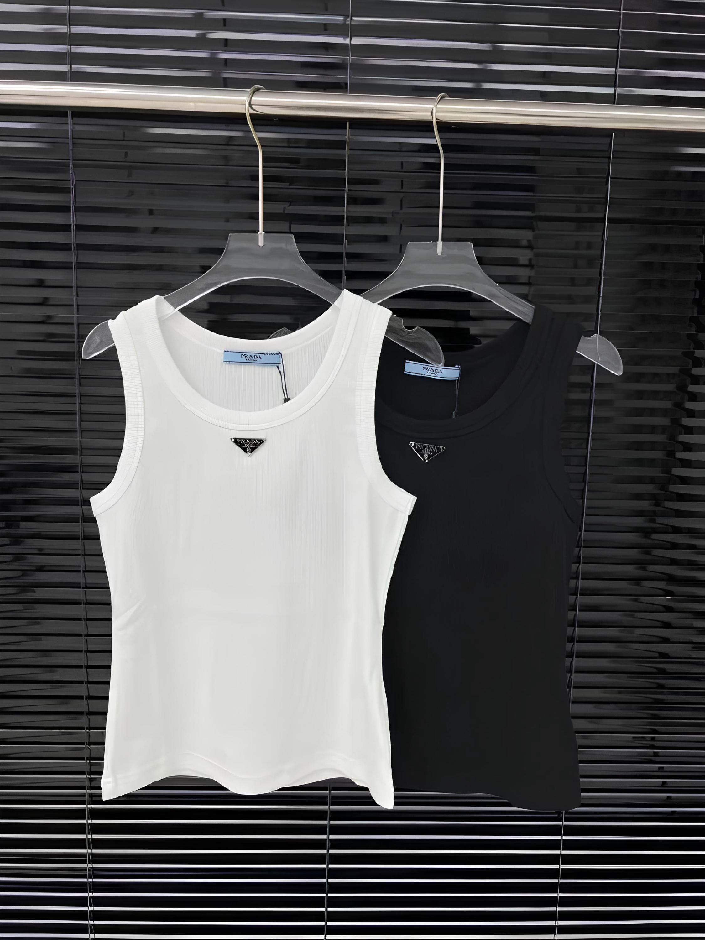 Fine-rib tank top with crystal DG logo in White for Women