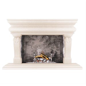 Great Adana Cast Stone Fireplace Surround – Elegant Precast Mantel Handmade in USA