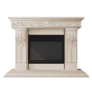 Bonaparte Fireplace Surround – Handcrafted Cast Stone Mantel | French Empire Style Mantel Made in USA