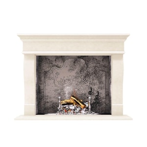 Modern Cast Stone Fireplace Mantel: Lina Precast Surround - Made in USA