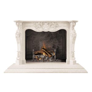 Handcrafted Cast Stone Fireplace Surround: Victorian Athena Mantel, Made in USA