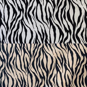 Zebra Print Cotton Stretch Fabric by the Yard – 45" Wide – Animal Print - Apparel & Crafts