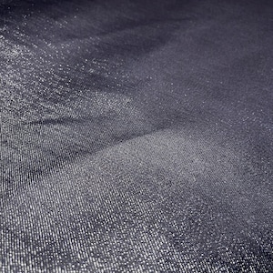 Silver Metallic Denim Fabric: 60&quot; Wide, Non-Stretch, Apparel Sewing, Sold by the yard