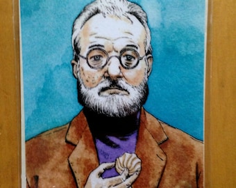 Bill Murray Greeting Card, Royal Tenenbaums, Wes Anderson, Blank Inside, 4.25" x 5.5", Raleigh st. Claire