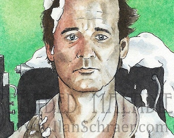 Bill Murray Ghostbusters Art Print, 8"x10"