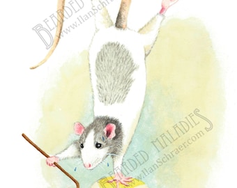 Cute Rat Greeting Card, blank inside