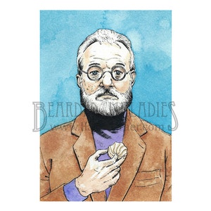 Bill Murray as Raleigh St. Clair, Royal Tenenbaums Watercolor Print 8&quot;x10&quot;, Wes Anderson