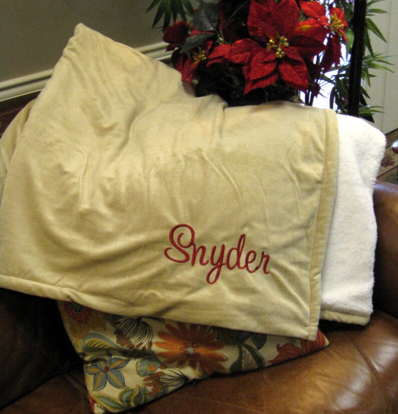 Minky and Sherpa Throw in Five Colors Etsy