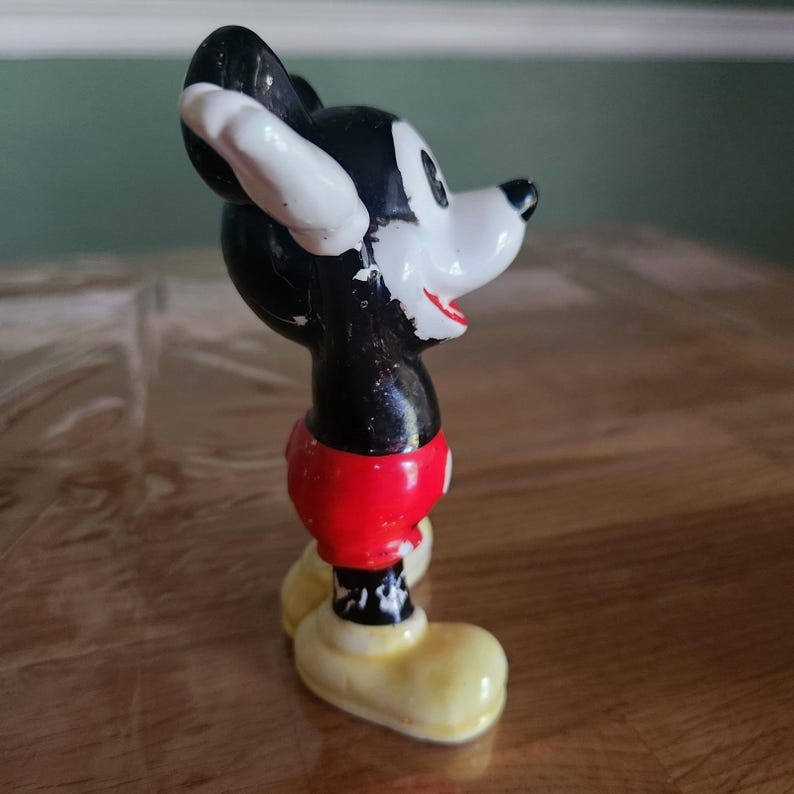 Vintage 5in Walt Disney Productions Mickey Mouse Ceramic Figurine Japan c1970s image 2