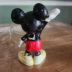 Vintage 5in Walt Disney Productions Mickey Mouse Ceramic Figurine Japan c1970s image 3