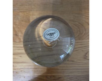 Gorham Paperweight Full Lead Crystal Magnifier Dome Etched Susquehanna H