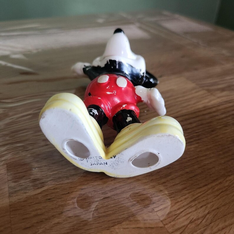 Vintage 5in Walt Disney Productions Mickey Mouse Ceramic Figurine Japan c1970s image 5