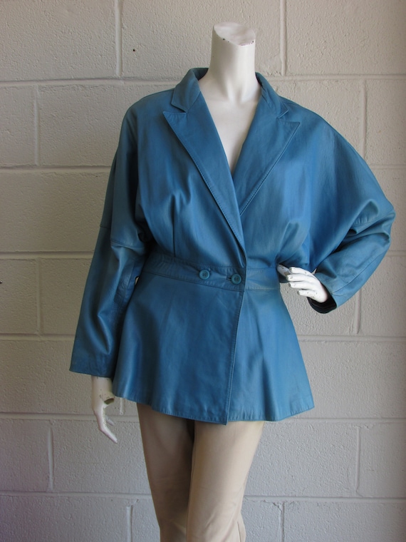 Vintage 70's Women Leather Jacket In Style, 70's T
