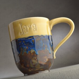 Coffee Mug, Coffee Cup, Tea Cup, Starry Night, Ready To Ship, Mug by Symmetrical Pottery image 1