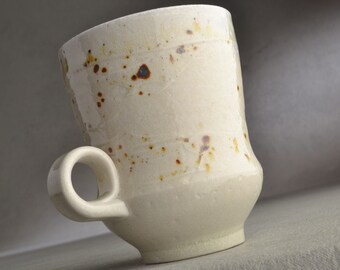 Ceramic Coffee Mug Ready To Ship Soda Fired Cup by Symmetrical Pottery SM1