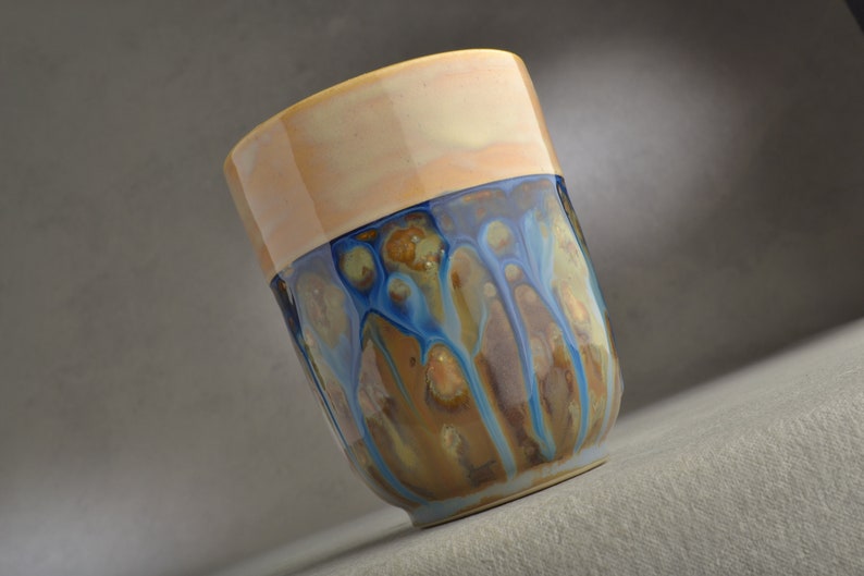 Ceramic Tumbler, Ceramic Cup, Starry Night, Ready To Ship by Symmetrical Pottery image 4