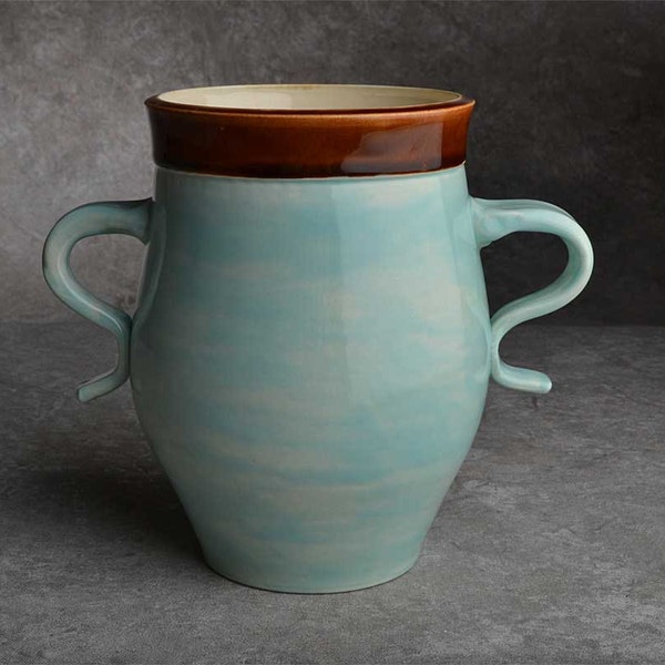 Chubby Wheel Thrown Vase With An Attitude by Symmetrical Pottery Ready To Ship