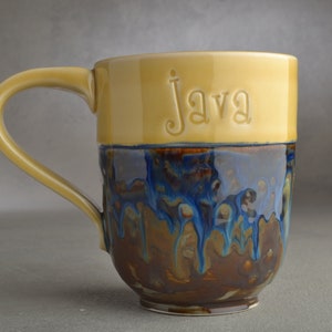 Coffee Mug, Coffee Cup, Tea Cup, Starry Night, Ready To Ship, Mug by Symmetrical Pottery image 2