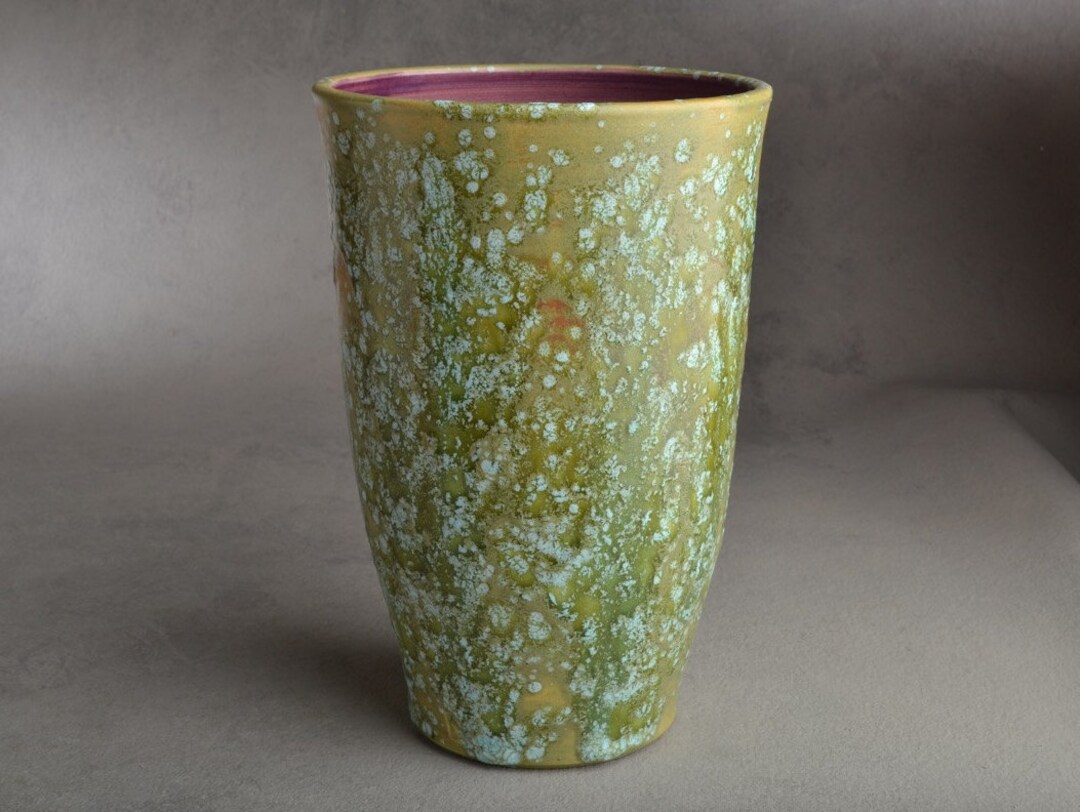 Vase: Wheel Thrown Patina Vase by Symmetrical Pottery Ready to Ship - Etsy